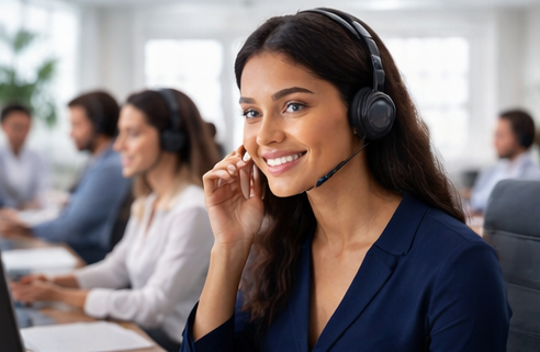 Support specialist at workstation