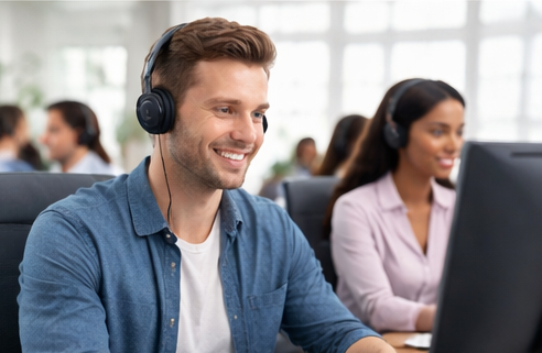 Call center support floor